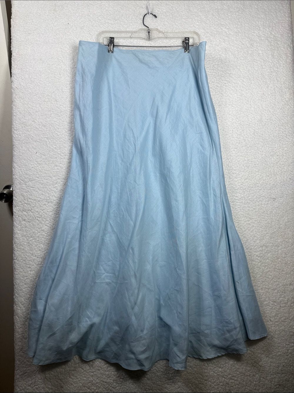 (N5)NWT LINO USA, Vintage Maxi Skirt, A-Line,100% Linen,Size 2X,Light Blue Women - Picture 3 of 12